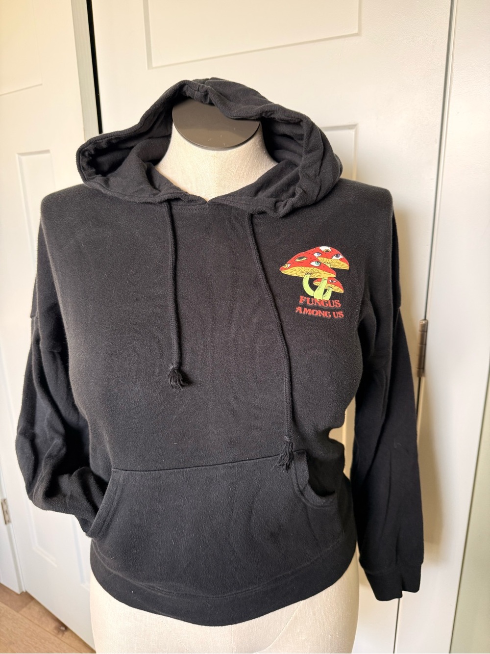Empyre Black Pullover Hoodie with Mushroom Graphic